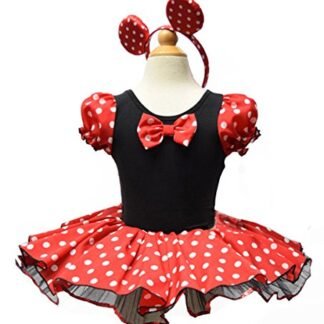 COSWE Girls Disney Minnie Mouse Costume With Headband Halloween Tutu Dressing Up