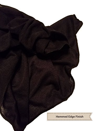 Stretch Head Wrap-Solid Color Jersey Knit Headwrap Turban Hair Scarf Tie by Rayna Josephine (Black Night) - Image 4