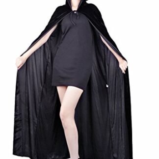 Womens Velvet Hooded Cloak Wizard Hooded Party Cape Halloween Costumes
