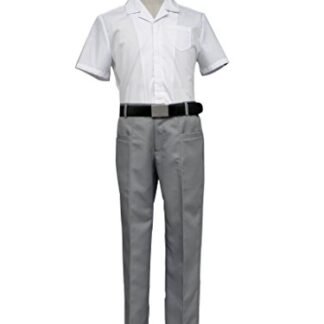 Mtxc Men’s Bleach Cosplay Karakura High School Summer Uniform Size XXXL-Plus White