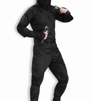 Men's Deluxe Ninja Costume, Black, One Size