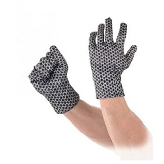 Underwraps Men’s Chain Mail Costume Gloves (Silver)