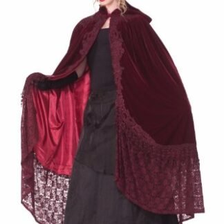 56 Velvet and Lace Victorian Cape Costume