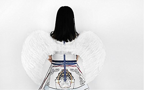 Dazone White Angel Feather Wings Costume