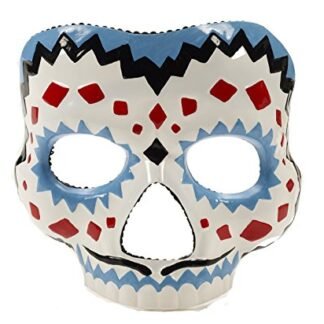 70469 (Male) Day Of The Dead Mask Male Blue Trim
