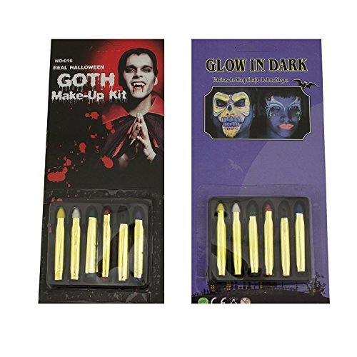 Adorox Gothic Vampire Zombie Halloween Makeup Sticks (Gothic Makeup Sticks (4 packs)) - Image 6