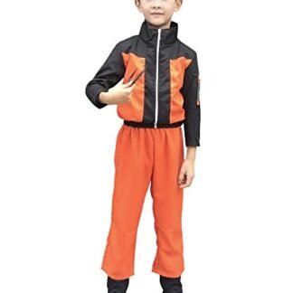 Miccostumes Boy's Naruto Uzumaki Kids Cosplay Costume (M)
