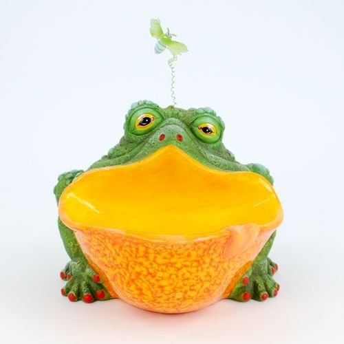 FROG CANDY BOWL Reptile Terracotta 12" NEW Halloween