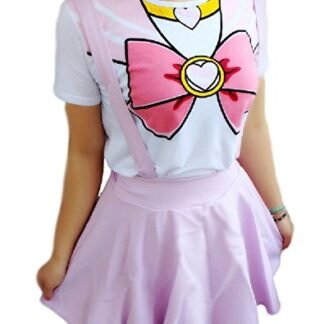 SSJ: Harajuku T-shirt Print Top [Sailor Moon Style] Cute kawaii Cosplay Japan Anime (S, Pink)