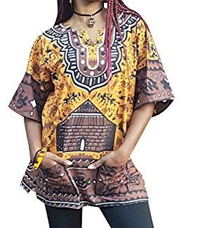 Gye Nyame Traditional African Print Dashiki Top (3XL)