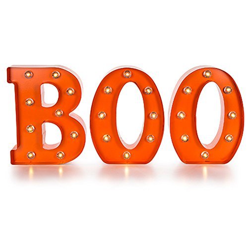 LED Light Up Metal BOO Marquee by Darice Halloween Decorations Decor