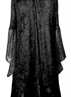 Sanctuarie Designs Women's Black Gothic Witch Vampiress Dominatrix Plus Size Supersize Halloween Costume Dress/0xT/Black/