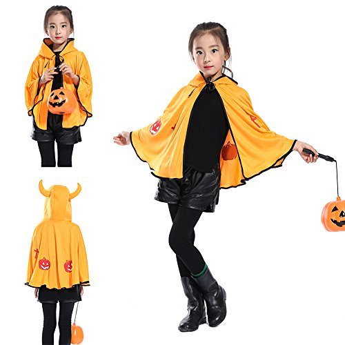 BC-Bionergy Halloween Costume Children Cape Pumpkin Cloak Suit - Image 2