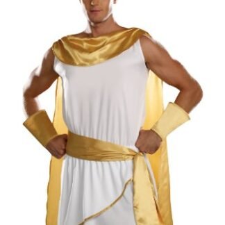 Dreamgirl Men's He's A God Costume, White, Large