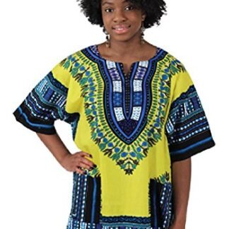 Traditional Thailand Style Dashiki - Available in Several Color Combinations (Yellow)