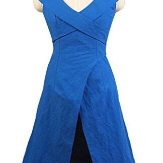 Ya-cos Halloween Masquerade Daenerys Targaryen Linen Blue Dress Cosplay Costume