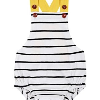 Baby Girls Boys Classic Sleeveless Backless Stripe Romper Jumpsuit Bodysuit