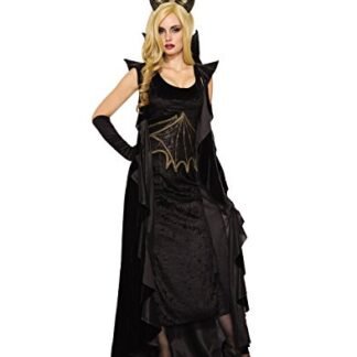 Forum Women’s Wicked Dragon Deluxe Costume Dress with Cape, Black, STD