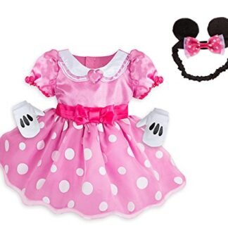 Disney Store Minnie Mouse Pink Costume with Mittens and Ears Headband Set for Baby (3-6 Months)