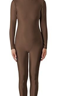 JustinCostume Lycra Spandex Zentai Unitard Catsuit, Brown, Small