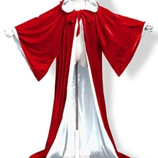 ANGELWARDROBE Halloween Robe Wizard Cloak Wicca LARP LOTR Red-White 6XL
