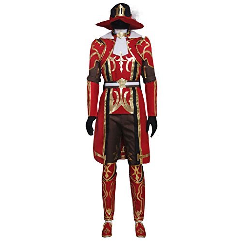 CosplayDiy Men's Suit for Final Fantasy XI 11 Red Mage Cosplay XXXL