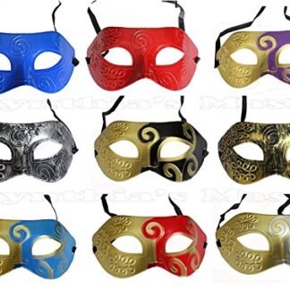 12pcs set Roman Greek Men’s Venetian Masquerade Mask Costume Party Accessory