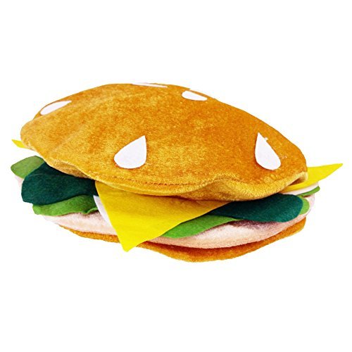 Food Hats - Pizza Hamburger Hot Dog Costume Party Dress Up By Funny Party Hats (Hamburger Hat)