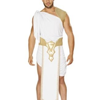 Greek God Men's White 3pc Robe Costume (S/M)