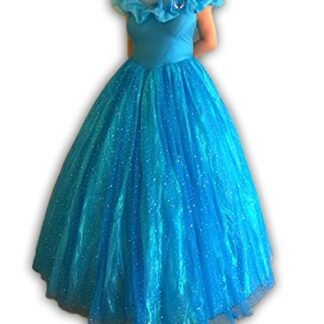 8022 – Princess Cinderella Adult Women Cosplay Costume Dress (L)