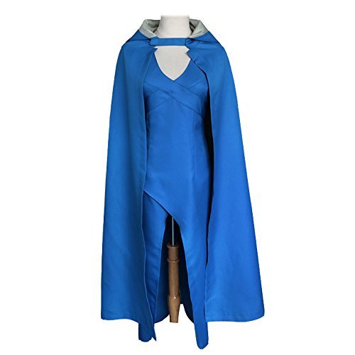 KINOMOTO Game of Thrones Costume Daenerys Targaryen Cosplay Top Design Dress Cloak (XS)