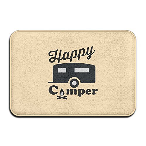 Happy Camper Camp Fire Funny Humor Cool Welcome Doormat Outdoor