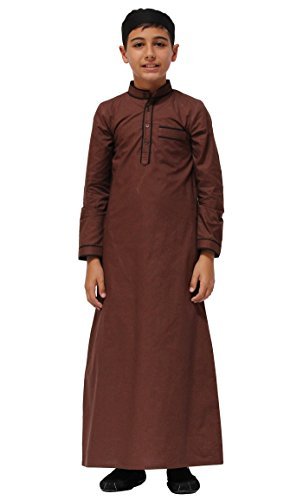 Boys Dish Dash Thobe-White-XS