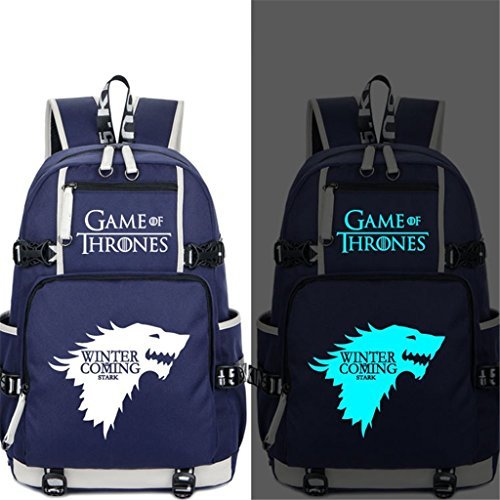 JUSTGOGO Luminous Game of Thrones Backpack Daypack Laptop Bag College Bag School Bag