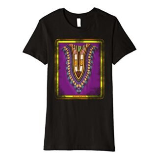 Womens Dashiki Inspired African American Shirt black is beautiful T Small Black
