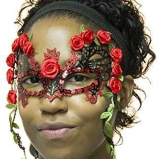 Day of the Dead Metal Senorita Venetian Half Mask