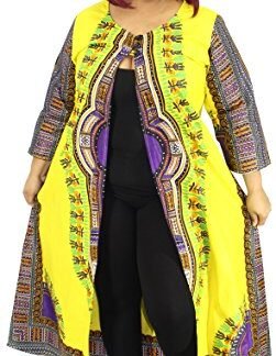 African Planet Women's Dashiki Robe Duster Cloak Party Dress (G)