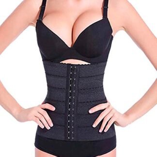 Fashion waist trainer waist cincher corset hot sweat body shaper shapewear tummy control underwear vest sauna suit underbust bodysuit for woman man weight loss workout sports hourglass body (S, Black)