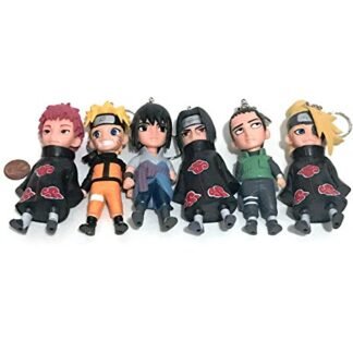 4" Naruto Shikamaru Sasuke Itachi Sasori Deidara Figurine Keychain USA Ninja