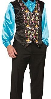 Day of The Dead Vest Costume Accessory - Standard - Chest Size up to 42