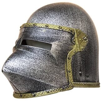 Kid's Plastic Medieval Knight Helmet w/ Flip Up Mask
