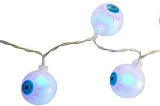 20 Halloween Eye Ball Lights With Blue LED Lights - 1.4m Length - Halloween L...