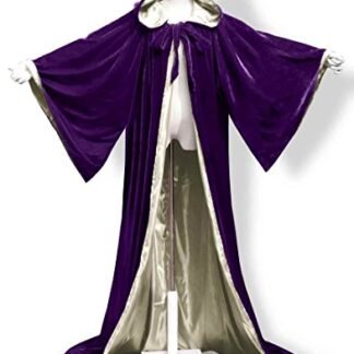 ANGELWARDROBE Halloween Robe Wizard Cloak Wicca LARP LOTR Pu-Gold 1XL