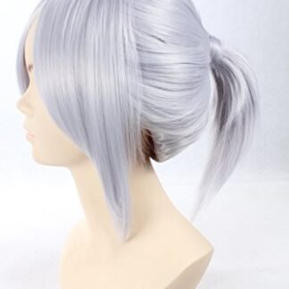 Cosplay Wig Silver Wig Medium Silver Straight Wig Final Fantasy Sice Wigs