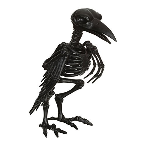 Animal Skeleton Model Halloween Decoration Bar Party Haunted House Decoration (Crow Black)