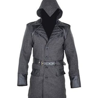 MSHC Assassin Syndicate Fleece With Faux Mid-Length Leather Coat (XL) Black