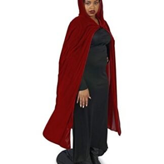 Womens Plus Red Velvet Riding Hood Cape