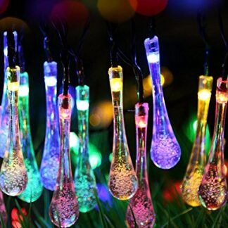 30 LED Solar String Lights, Waterproof Fairy Water Drop Lights, 2 modes, for Indoor/Outdoor Home, Patio, Lawn, Garden, Party, Wedding, Christmas, Dating, and Holiday Decorations