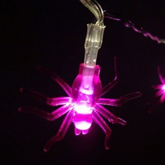Penta Angel Halloween Pumpkin String Lights 24 LED Battery Operated Flashing Lanterns for Holiday Festival Party Decor (Spider)