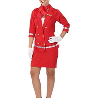 Adult Sizzling Red Air Hostess Costume